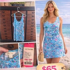 Lilly Pulitzer Pink and Blue Sailboat Dress